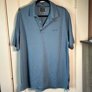 Men's Greg Norman for Tasso Elba Golf Shirt Size Large Medium Blue‎
